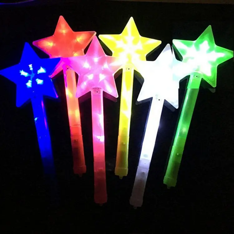 Hot Sale Concert Custom Colorful Star Shape Flashing Led Light Stick ...