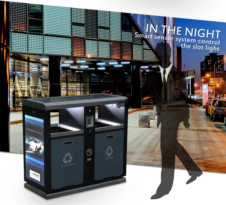 Portable Trash Containers Solar Powered Waste Compactor Bins Buy