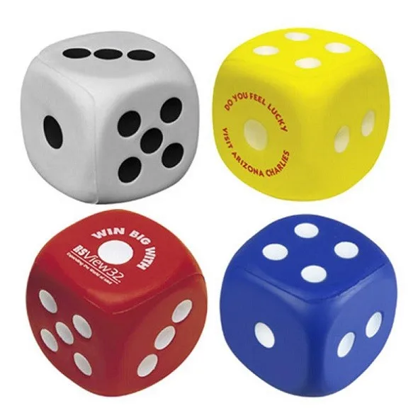 Custom Stress Ball Square Foam Pu Cube Dice Stress Ball,Promotional