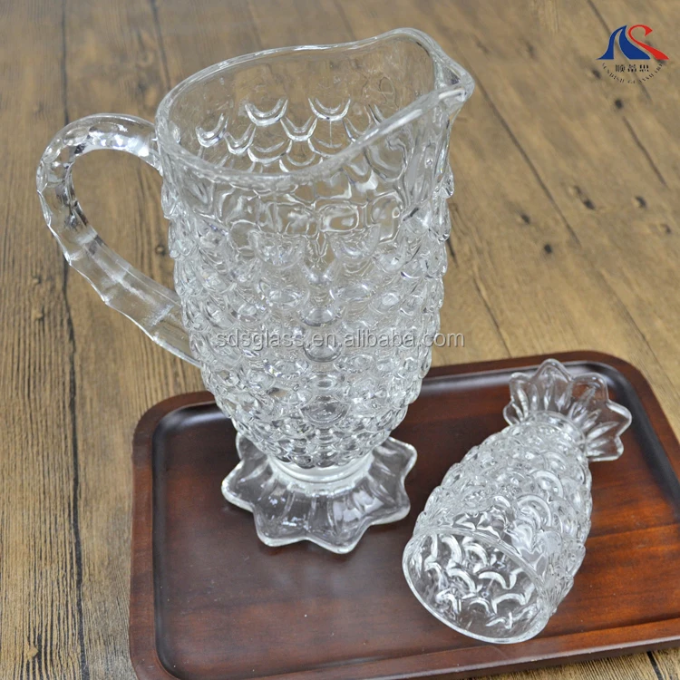 Etched Can-Can Pitcher Set, 7-pces