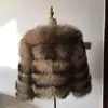 2018 christmas Women Real Fur Jacket New Style Winter Genuine Raccoon Fur Coat