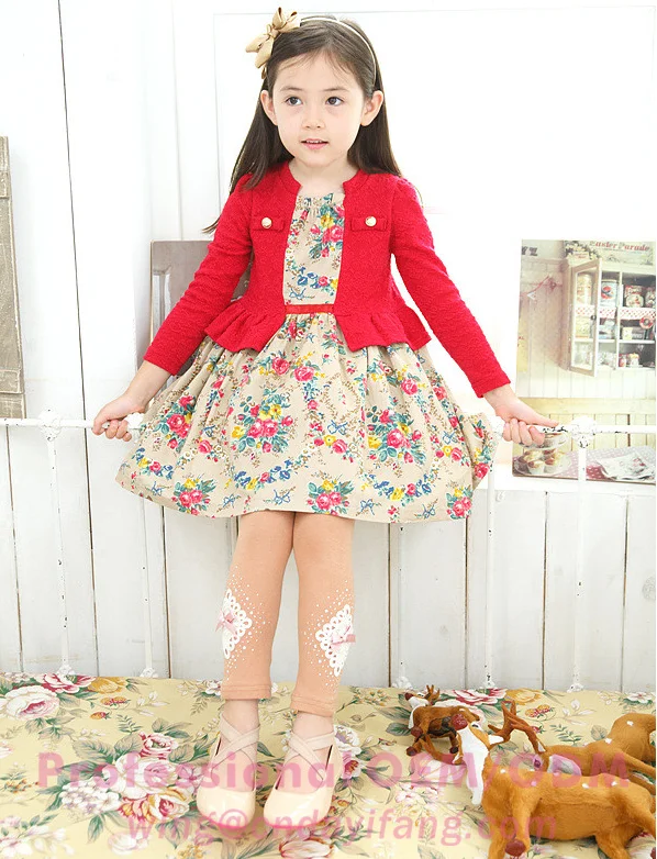 New Fashion Dress Girls Kids Watermelon Red Wear Roses with Lace ...