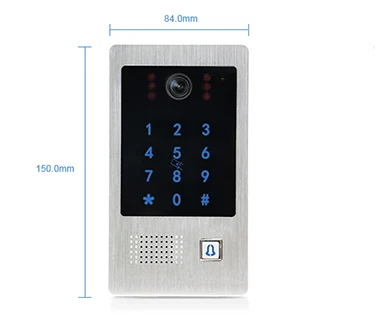 7 Inch Touch Screen Outdoor Bell Station with RFID Function Video Intercom Door Entry System