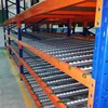 Flow-through rack wooden rotating shelf storage mobile rack gravity rack
