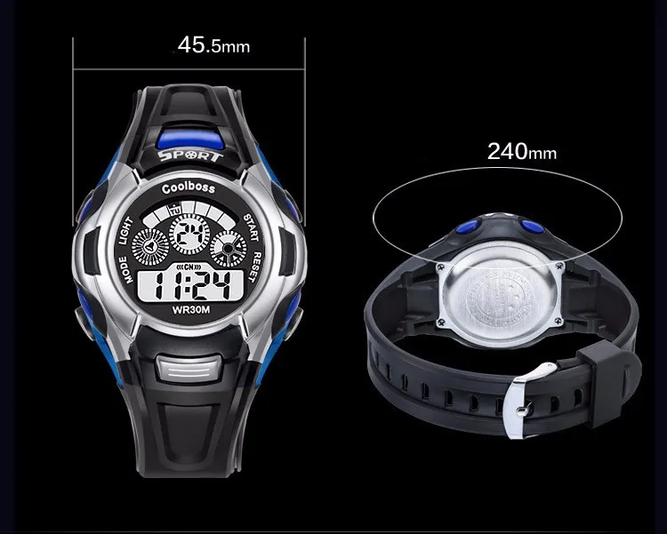 批发时尚户外运动多功能数字手表为男性