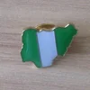 custom nigeria map shape metal lapel pin badges