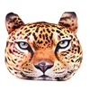 Solid 3D Printed Leopard Head Animals Head Throw Pillow