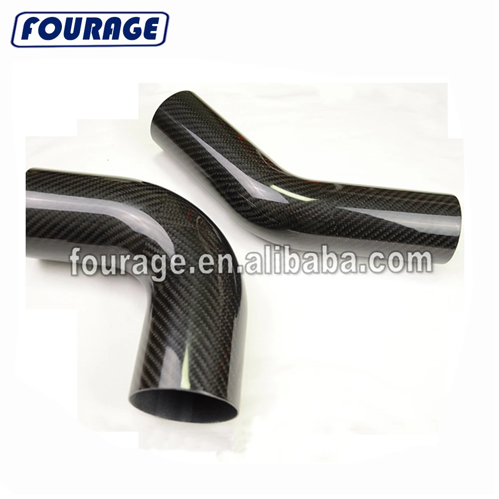 High Strength 45 Degree Elbow Gross Finish Real Carbon Fiber Bent Tube