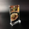 free standing 2 sides insert menu holder display vertical T shaped clear A4 A5 A6 acrylic sign holder