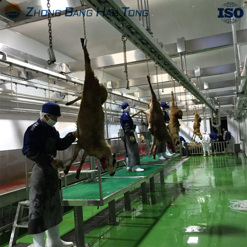 Sheep Slaughter Equipment Automatic Bleeding Conveyor Line For Abattoir