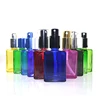 15ml 30ml clear black blue red green rectangular spray perfume bottle for cosmetic