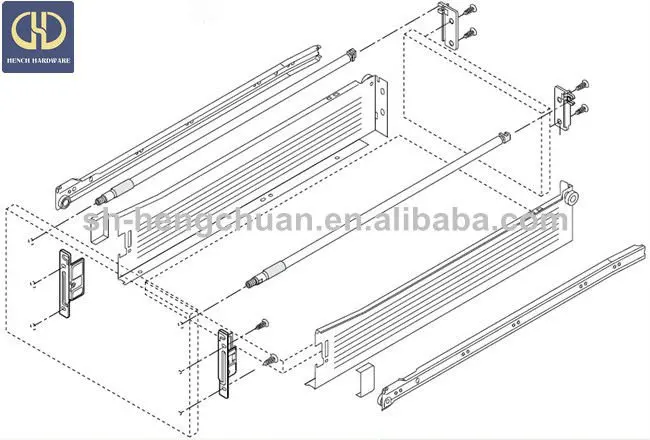 High Quality Kitchen Cabinet Metal Drawer Slides Rail Buy
