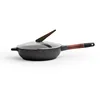 aluminium material nonstick surface cooking function marble coating fry pan