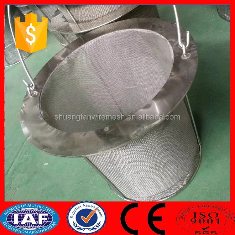 Stainless Steel Wire Mesh Oil Filter Strainer Rimmed Dome Screen Oil