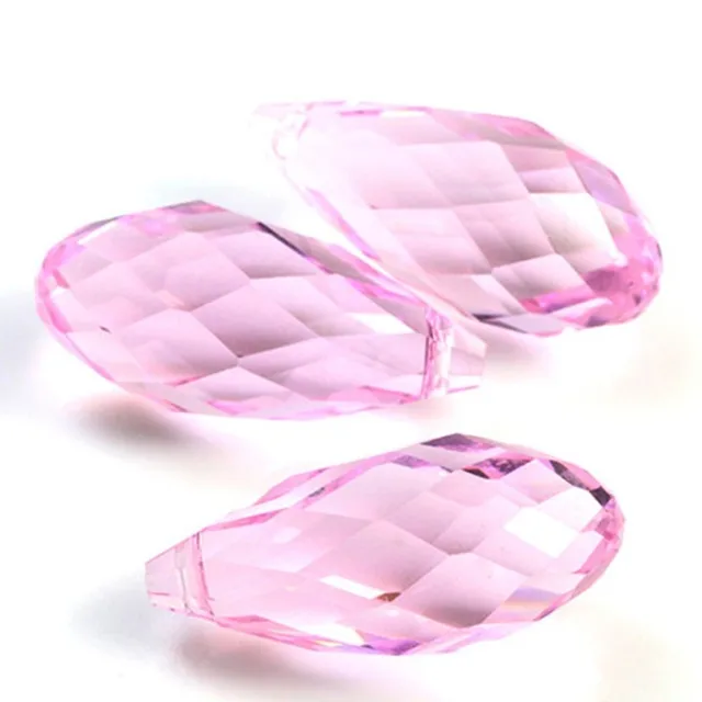 pink crystal beads