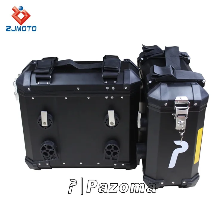 Top Sale 36l Side Boxes Aluminum Pannier Motorcycle Cargo Storage