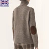 Turtleneck merino wool alpaca blend knitted ladies pullover sweaters for womens