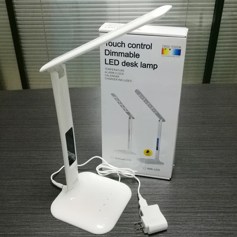 touch table lamp with clock