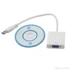 USB3.0 USB 3.0 to VGA Video Graphic Card Display External Cable Adapter for Windows 7/8 White with CD Drive HD 1080P Compatible