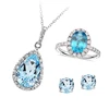Wholesale fashion custom women wedding white gold ring sets