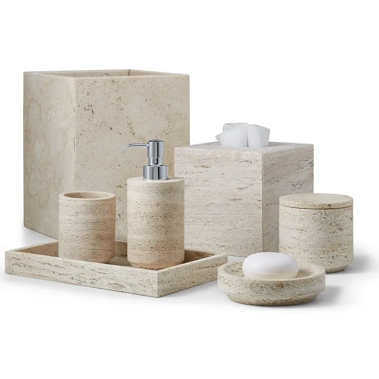 China Suppliers Grey Natural Marble Finishs Bathroom Home Accessories