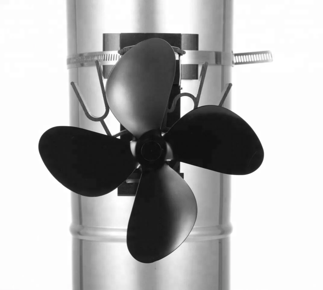 Durable Magnetic Flue Pipe Ecofan Heat Powered Stove Fan Fireplace