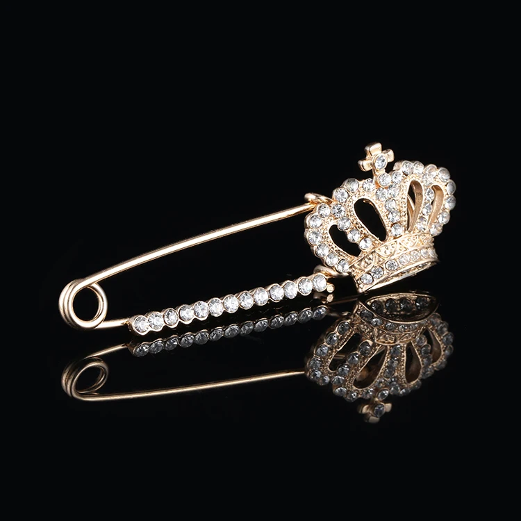 Handmade Beautiful Design Metal Brooch Women Safety Pin Brooch With