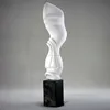 Beautiful contemporary abstract objects stone figurative sculpture marble manmade modern statuary arts