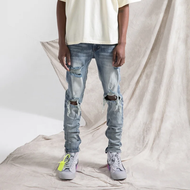 slim fit ripped mens jeans