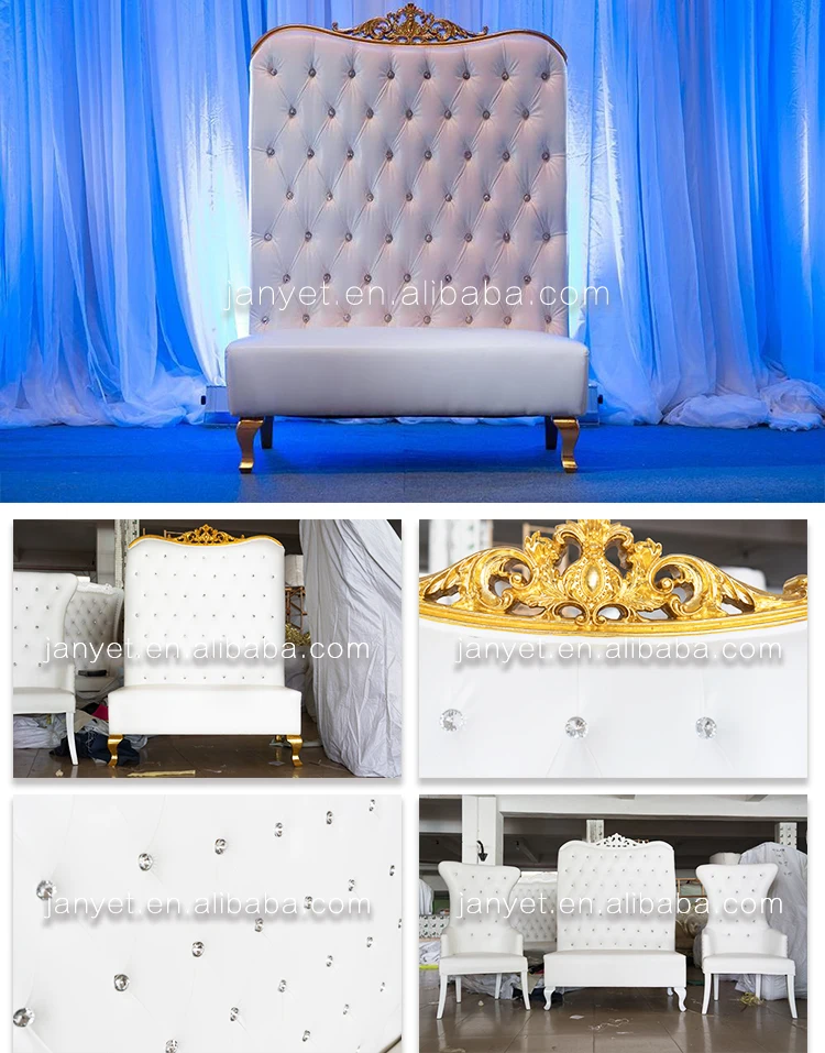 Wholesale Gold High Back Fancy French Loveseat For Wedding Buy French