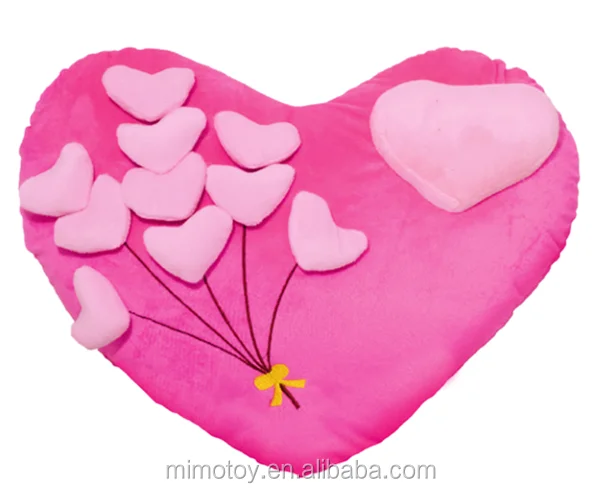 plush heart pillow