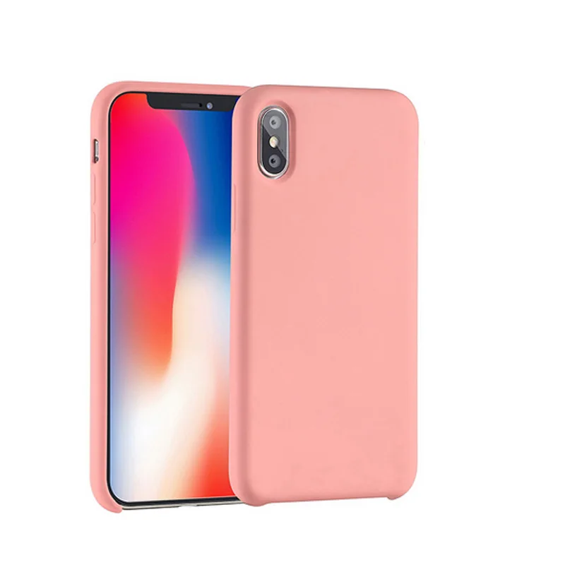 Colorful luxury silicone cell phone cover for iphone 7Plus /8 Plus slim liquid mobile case