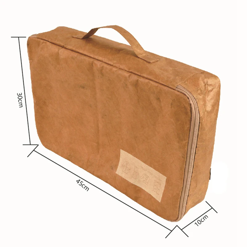 Factory custom short journey luggage clothes storage bag waterproof soft breathable tyvek paper storage bag