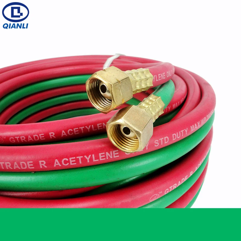 Cutting Rubber Pvc Oxygen Acetylene Twin Welding Hose Double Color