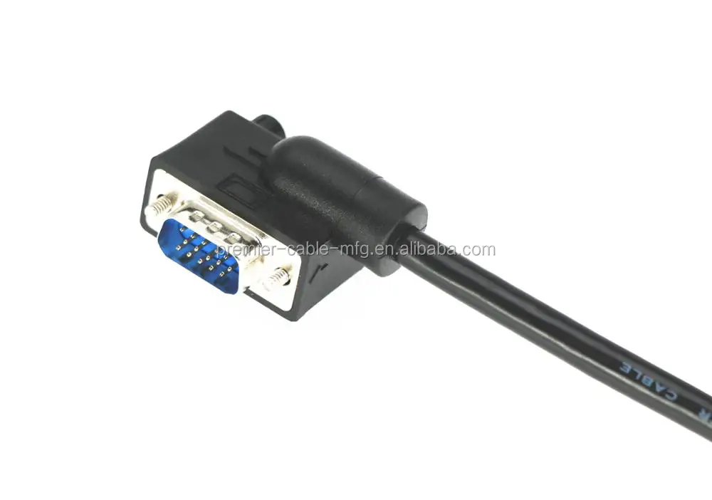 Right Angled 90 Degree D Sub 15 Pin Vga Cable 1080p Gold Plated Terminals 36 Wired Shielded 2611