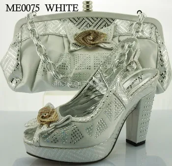 silver shoes & bag