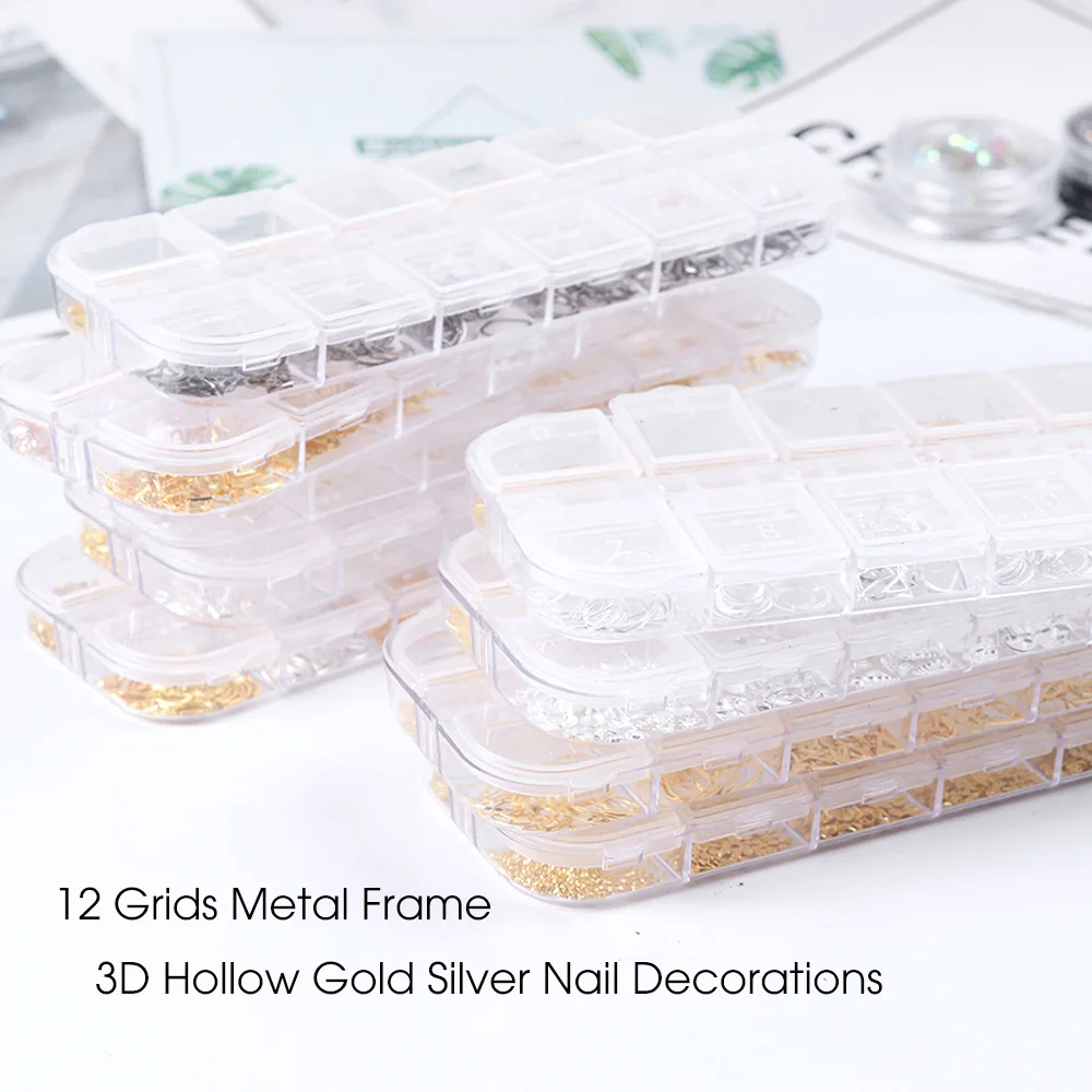 Supvox Nageldesign Metalldekor – Hohle Nagelstuds, Modernes Kreuz-Design Für DIY Nail Art