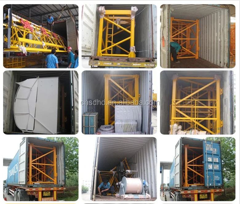 Shandong 10 tons hoist tower cranes machine for sale