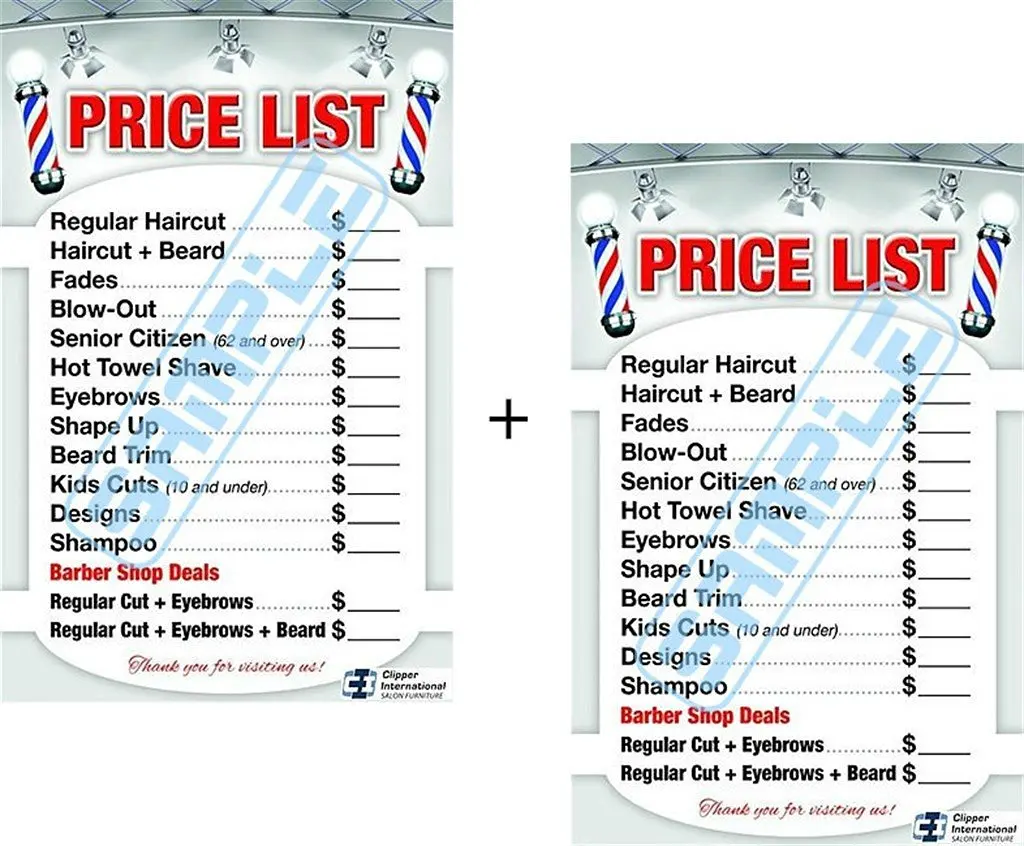 Buy Barber Shop Price List Chart in Cheap Price on Alibaba.com