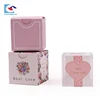 SENCAI free sample customized logo pink cube paper box for chocolate candy