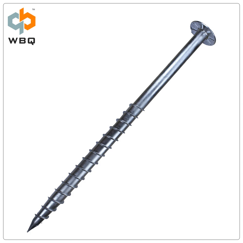Hot Dipped Galvanized Ground Screw Spike For Wooden House Foundation