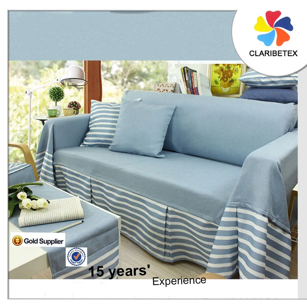 On Whole Customized Knitting Stretch Linen Stripe Protective Sofa Cover Design Covers
