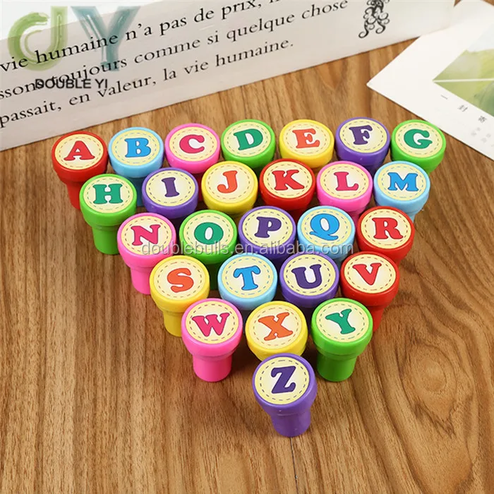 Custom Plastic Self Inking Letter Stamp Alphabet Stamp Toy Set Buy
