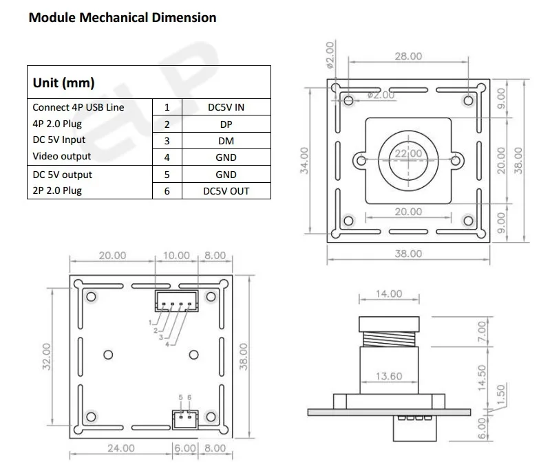 8mp Micro Mini Full Hd Security Usb Cctv Camera Module Oem With