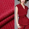 China supplier garment design red stretch lurex ottoman rib knit 6x2 rib fabric