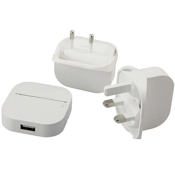 Universal USB AC Wall Plug Foldable Power Supply Adapter EU US UK