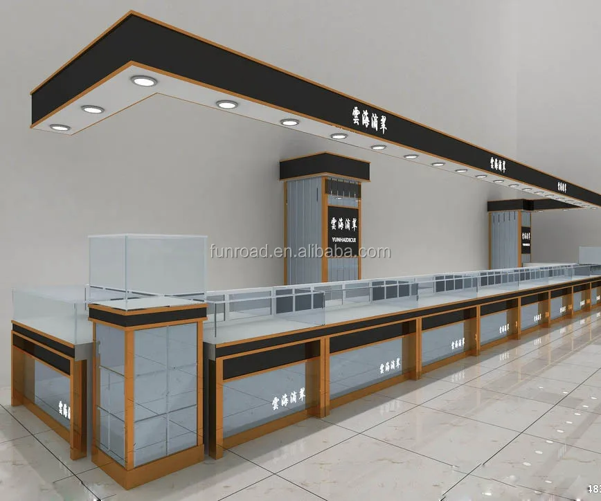 FashionableShopping Mall  Glass Jewellry Display Koisk