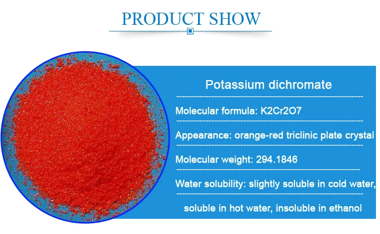 99% Min K2cr2o7 Potassium Dichromate Formula - Buy Potassium Dichromate ...