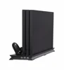 PS4 Pro Cooling Fan Cooler Vertical Stand Cradle Dual Controllers Charging Dock USB Hub for ps4 console pro