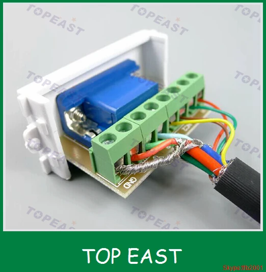 Free Solder 3 + 4 Wall Plug Socket Wiring Vga Panel Wall ... cat6 plug wiring diagram 